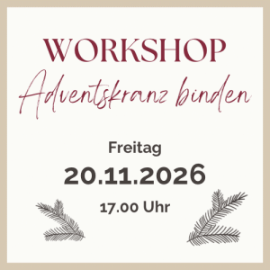 Adventskranz Workshop 20.11.2026